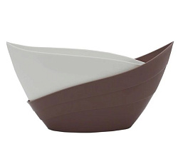 Кашпо "Гармония" (1,5л) Цв. Мокко/Белый (КШ-5435)