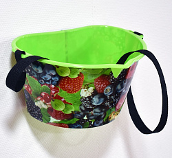 Лукошко для сбора ягод с ремнем (зеленый)