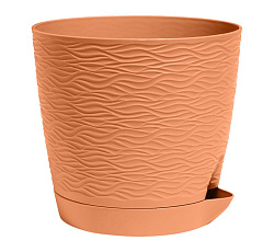 Кашпо "Блюз" (1,5л.) Цв. Карамельный (КШ-9143)