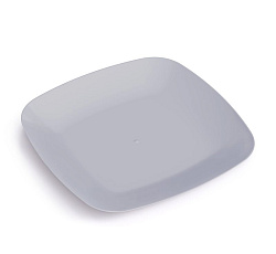 Тарелка "Квадро" плоская (серый), 1 шт