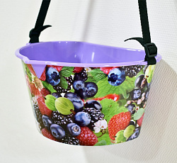 Лукошко для сбора ягод с ремнем (фиолетовый)