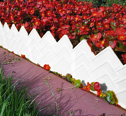 Бордюр для клумб Б-03 (Белый), 13 секций