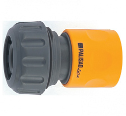 Соединитель пластмассовый, быстросъемный для шланга 3/4, однокомпонентный Palisad Luxe