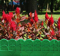 Бордюр для цветников Б-02 (Зеленый), 13 секций