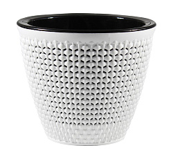 Кашпо "Ротанг" (2,25л.) Цв. Белый/чёрный (КШ-7943)