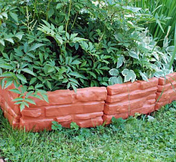 Бордюр "Дикий камень" (терракот), 10 секций Б-08