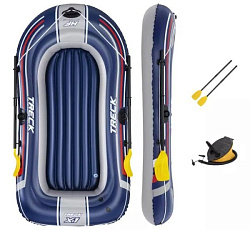 Bestway, Надувная лодка "Treck X1" 228х121см, вёсла 62015, насос 62023, до 170кг
