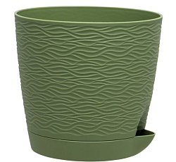 Кашпо "Блюз" (1,5л.) Цв.Оливковый (КШ-9042)