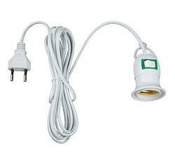 Патрон Е27 подвесной с выключателем и вилкой (3 м)
