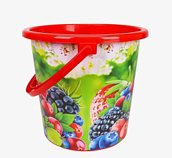 Ведро пластиковое 10л. "Ягоды" (ВР-8598) НС
