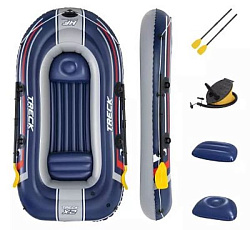 Bestway, Надувная лодка "Treck X2" 255х127см, вёсла 62015, насос 62023, до 225кг