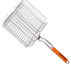 Решетка-гриль 260х320х65 мм объемная хромированная Palisad Camping