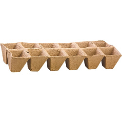 Торфяные горшочки квадратные 50x50 мм - 12 шт