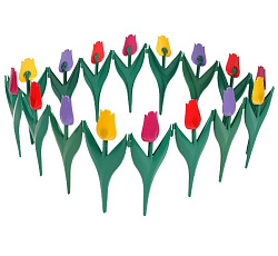 Забор декоративный Тюльпаны, 4 секции