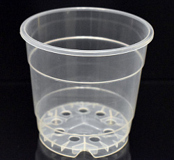 Горшок прозрачный универсальный 0,74 л (d-12 см, h-11 см)