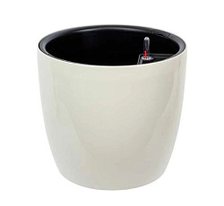 Кашпо "Анфа" D360мм с вставкой и с автопол.Кремовый