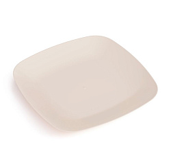 Тарелка "Квадро" плоская (бежевый), 1 шт