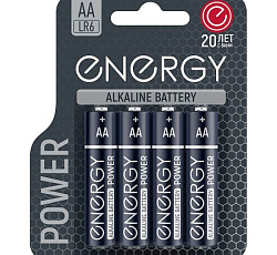 107044 Батарейка алкалиновая "ENERGY", 4 шт