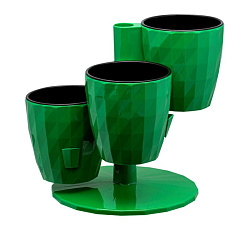 Кашпо "RUBY" Трио Цв. Зеленый (КШ-5438)
