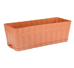 Ящик для цветов "Изюминка" 12 л прямоугольный (коричневый)