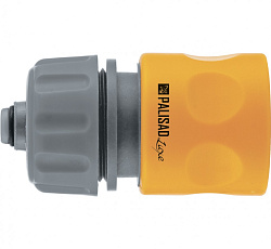 Соединитель пластмассовый, быстросъемный для шланга 3/4, аквастоп, однокомпонентный Palisad Luxe