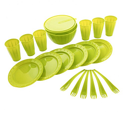 Набор для пикника на 6 персон, 20 предметов, контейнер 9 л в комплекте Palisad Camping