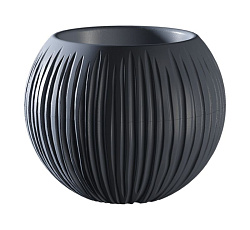 Кашпо "Сфера" (1,7 л.) Цв. Антрацит (КШ-9524)