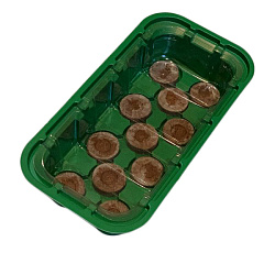 Мини-парник для рассады с крышкой (11 таблеток d-33 мм)