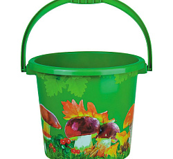 Ведро пластиковое 5л. "Грибная поляна" (ВР-7826)