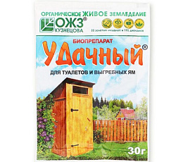 Удачный - биопрепарат для туалетов и выгреб ям, 30 г