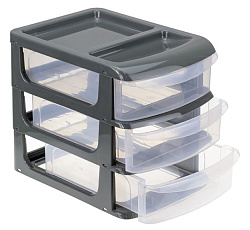 Универс.бокс большой (3 секции) Графитовый