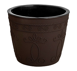 Кашпо "Ажур" (3л.) Цв. Тёмно-коричневый (КШ-8610)