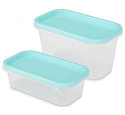 Набор контейнеров для заморозки 1л; 1,7л (голубой)