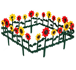 Забор декоративный Подсолнухи, 4 секции