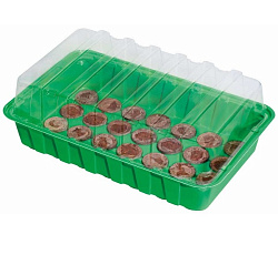 Мини-парник для рассады с крышкой (28 таблеток d-41 мм)