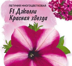 Петуния многоцветковая Джолли красная звезда F1