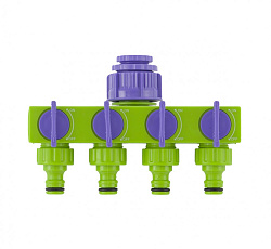 Разветвитель четырехканальный 1/2-3/4, регулируемый Palisad