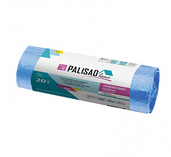 Пакеты д/мусора с завязками 60лХ20 шт синие, Home// Palisad