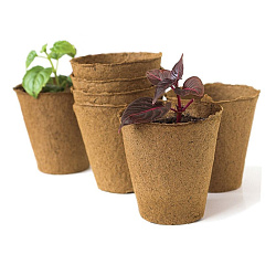 Торфяной горшочек круглый 80x80 мм, 1 шт