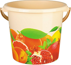 Ведро пластиковое 5л. "Фрукты" (ВР-7825)