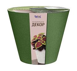 Кашпо "Декор Коттон" (5л.) Цв. Изумрудный (КШ-9412)