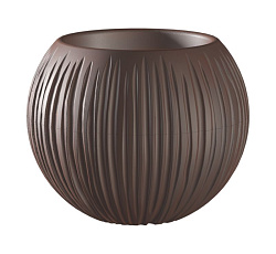 Кашпо "Сфера" (1,7 л.) Цв. Темно-коричневый (КШ-9625)