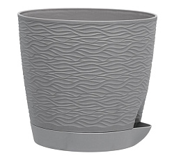 Кашпо "Блюз" (1,5л.) Цв. Серый жемчуг КШ-9782)