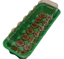 Мини-парник для рассады с крышкой (14 таблеток d-41 мм)