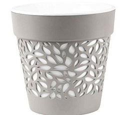 Кашпо "Блоссом" (8,3л) Цв. Серый жемчуг/Белый (КШ-0506)