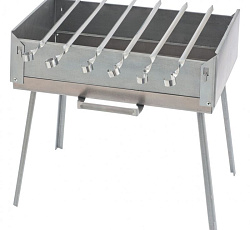 Мангал-дипломат в сумке 410x280x125 мм, 1,5 мм, 6 шампуров Palisad Camping