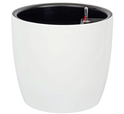 Кашпо "Анфа" D280мм с вставкой и с автопол.Белый