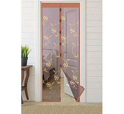 Сетка антимоск. на магн. 100*210 см с вышивкой "Рыжий кот"