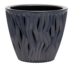 Кашпо "Вдохновение" (2,25л.) Цв. Антрацит (КШ-5411)