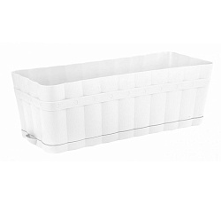 Ящик для цветов "Изюминка" 12 л прямоугольный (белый)